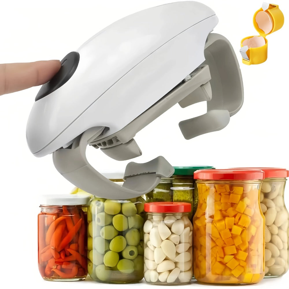 Electric Jar Opener One Touch Automatic ¨C High Torque Battery Operated Jar Lid Opener for Seniors, Arthritis, Weak Hands, Women & Chefs | Hands-Free Kitchen Gadget Gift