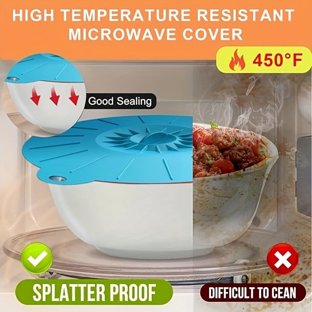 Silicone Food Lids 7 Pack 5 Sizes Reusable Stretch Lids for Bowls Cups Pots Pans ¨C BPA Free Microwave Splatter Cover Airtight Leakproof Food Storage Lids Dishwasher Freezer Safe