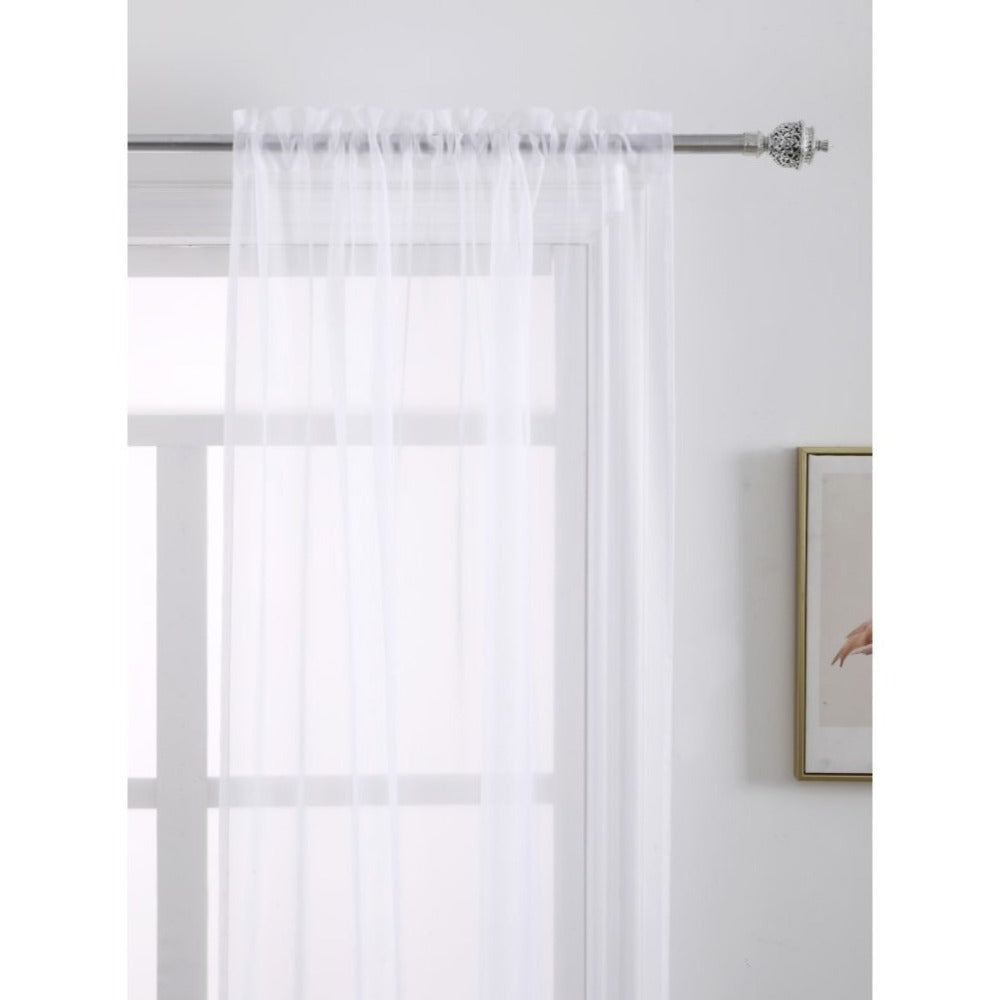 Sheer Curtains 2 Panels Rod Pocket ¨C Light Filtering Privacy Window Drapes for Living Room Bedroom Modern Home Decor