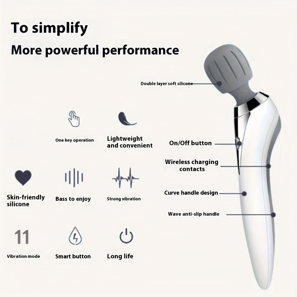 Wireless Stick Massager for Full Body ¨C Portable Rechargeable Personal Massager for Neck, Back, Shoulder, Waist & Legs, Easy to Carry Muscle Tension Relief Tool for Home Office Travel