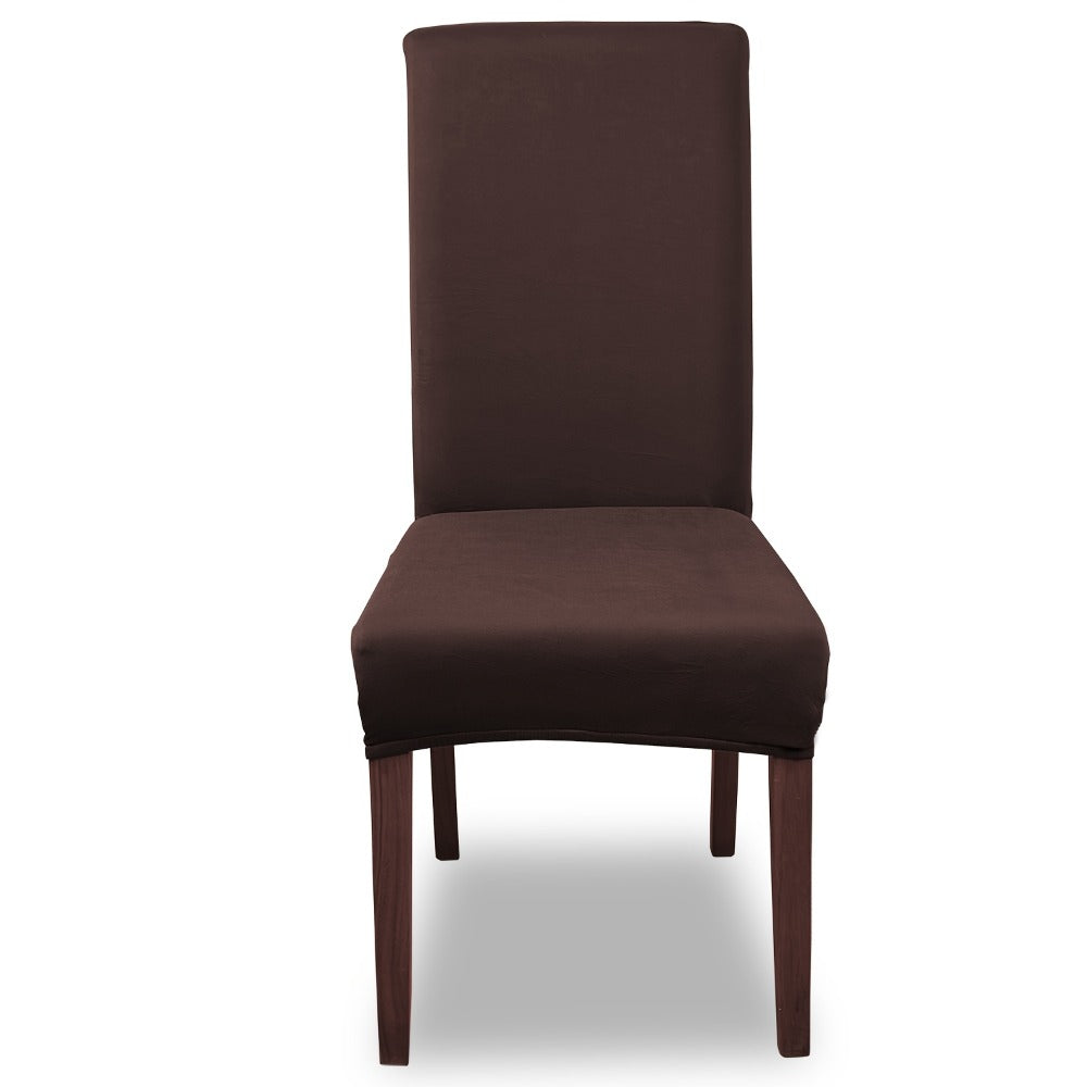 Silky Fiber Elastic Dining Chair Covers Set | Stretch Milk Fiber Slipcover, All-in-One Furniture Protector for Kitchen Wedding Office Hotel Living Room, 4pcs or 6pcs, 8 Colors