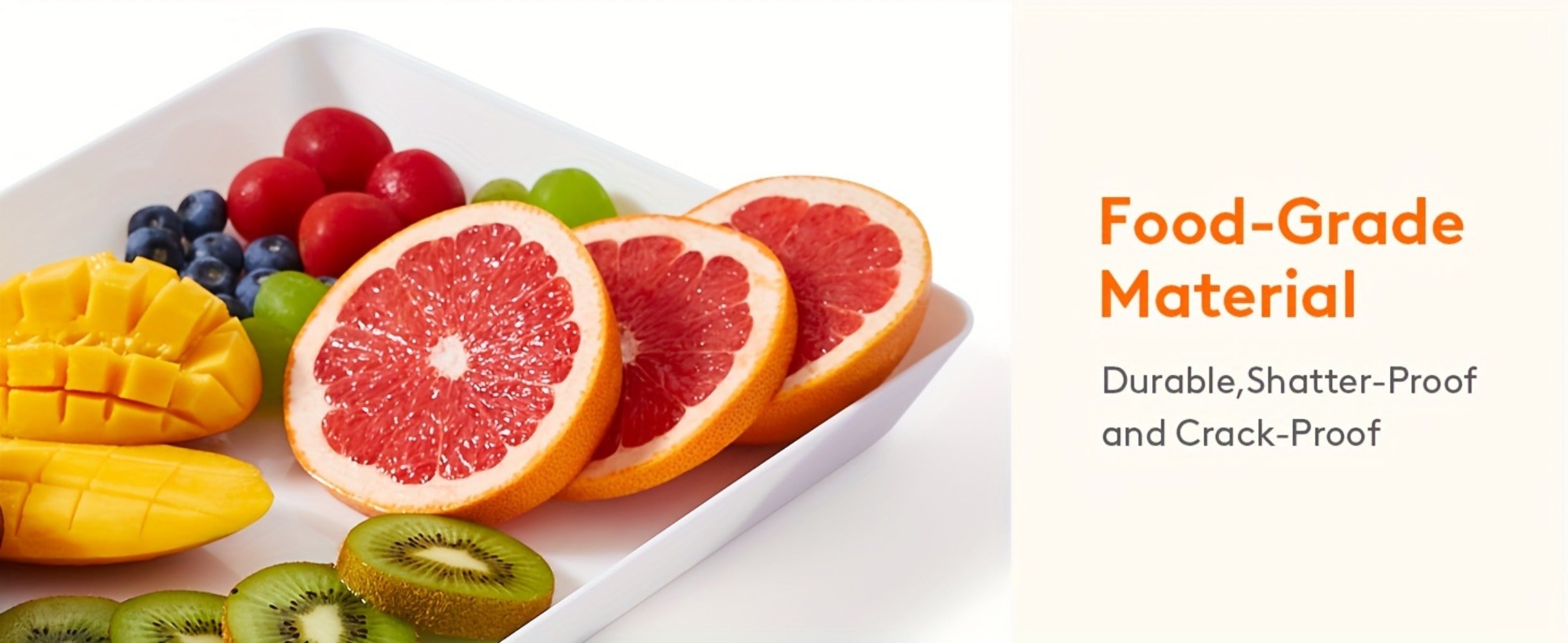 Serving Tray Set of 4 ¨C Reusable Plastic Platters for Fruit, Cookies, Dessert & Snacks | Kitchen Party Organizer