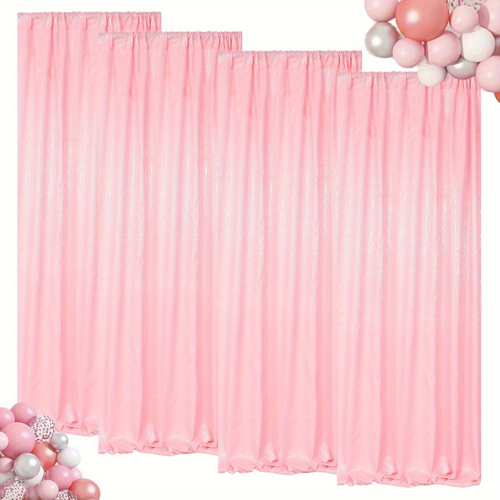 Sequin Backdrop Curtain for Party Wedding - 4x8ft Shimmering Glitter Curtain for Birthday Photo Booth Stage Decoration, Easy Hang, Multi-Color