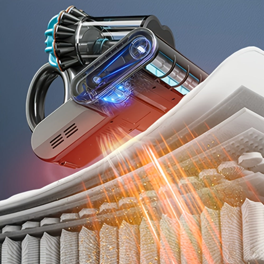 Mattress Vacuum Cleaner 550W 20Kpa ¨C Belife M8 Bed Vacuum with UV Light, Hot Air Heating, HEPA Filter & Dual Dust Cup for Couch, Pillow & Pet Hair (Corded)