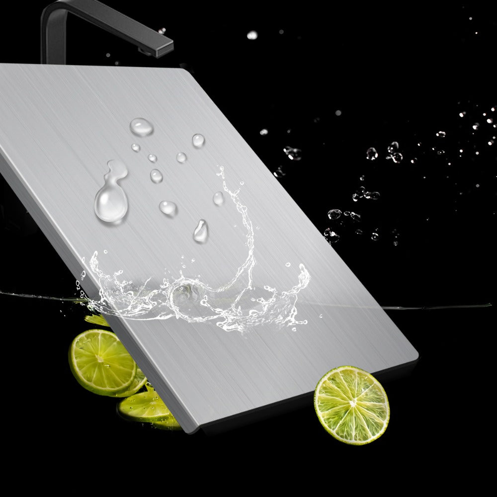 Stainless Steel Cutting Board ¨C 304 Grade Butcher Block Rolling Board, Large Kitchen Chopping Board for Meat, Vegetables & Bread, Non-Slip Household Kitchen Supplies