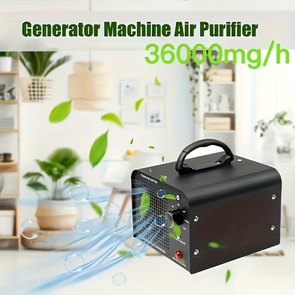Ozone Generator 40,000mg/h Commercial Odor Eliminator | O3 Ionizer Air Purifier Deodorizer with Timer for Home, Bedroom, Office & Car | Removes Smoke, Pet, Paint & Cooking Odors | Black