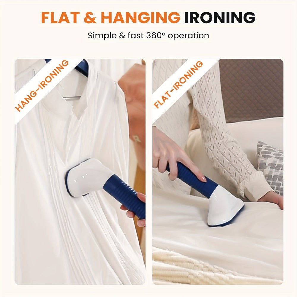 Garment Steamer Hanging Iron Machine 1500W, Vertical Steam Iron with 1.8L Large Water Tank, 60 Min Continuous Steam, 45s Fast Heat-Up, Roll Wheels, Adjustable Handheld Steamer for Clothes Home Commercial