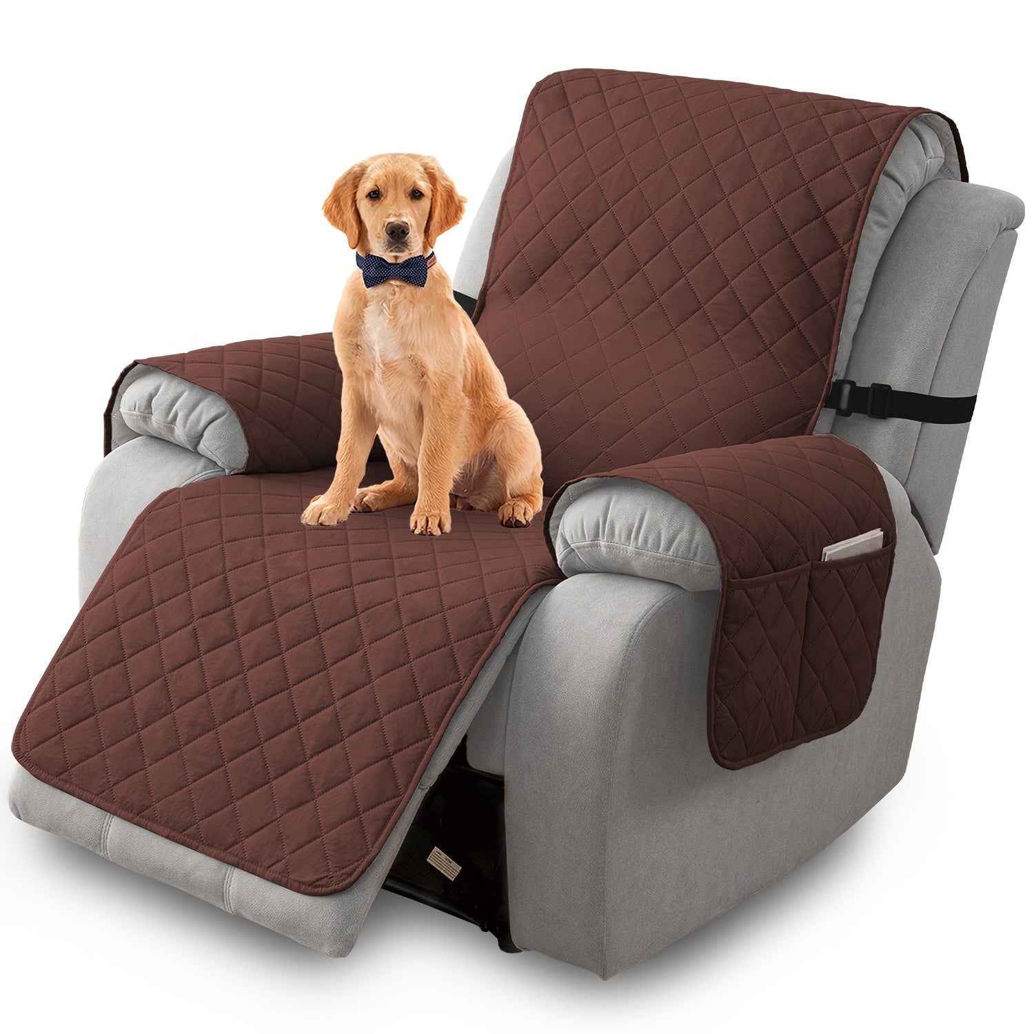 Non-Slip Recliner Chair Cover Sofa Slipcover with Elastic Straps Washable Pet Furniture Protector Indoor Outdoor 8 Colors