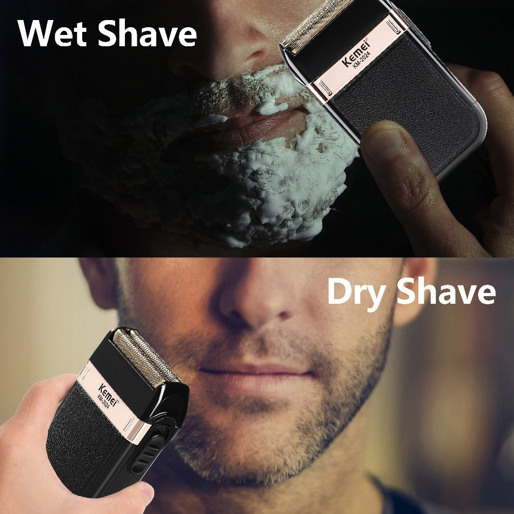 Men's Rotary Electric Shaver USB Rechargeable Long Battery Life Cordless Wet Dry Razor Close Shave Beard Grooming Tool Father's Day Gift