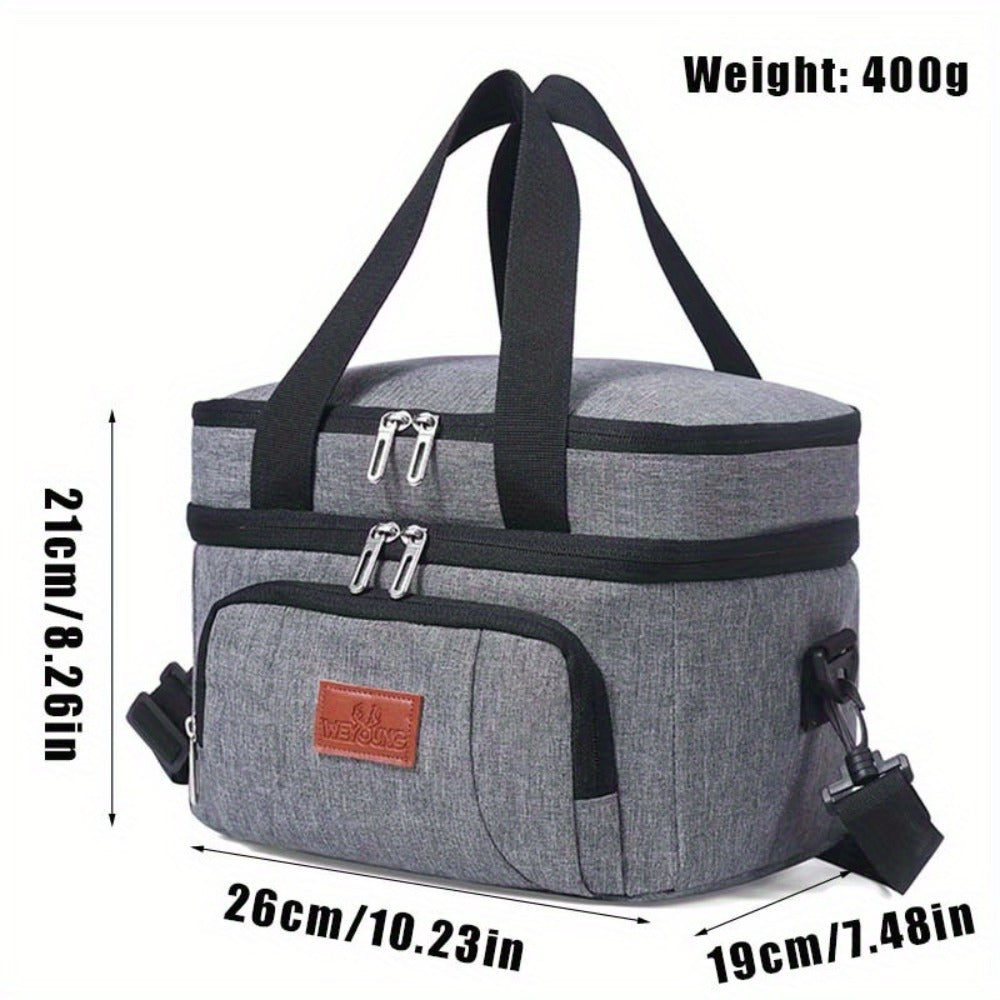Insulated Lunch Bag Oxford Cloth Portable Food Bag Multipurpose Thermal Snack Bag for Work School Picnic Travel