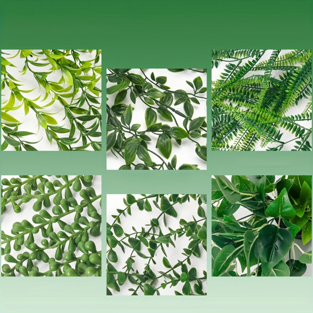Artificial Hanging Ivy Vines ¨C Fake Eucalyptus & Mandala Green Vine Plants for Indoor Wall Decor ¨C Faux Hanging Plants for Bedroom, Bathroom, Balcony, Bookshelf & Living Room Aesthetic ¨C 6 or 8 Pack