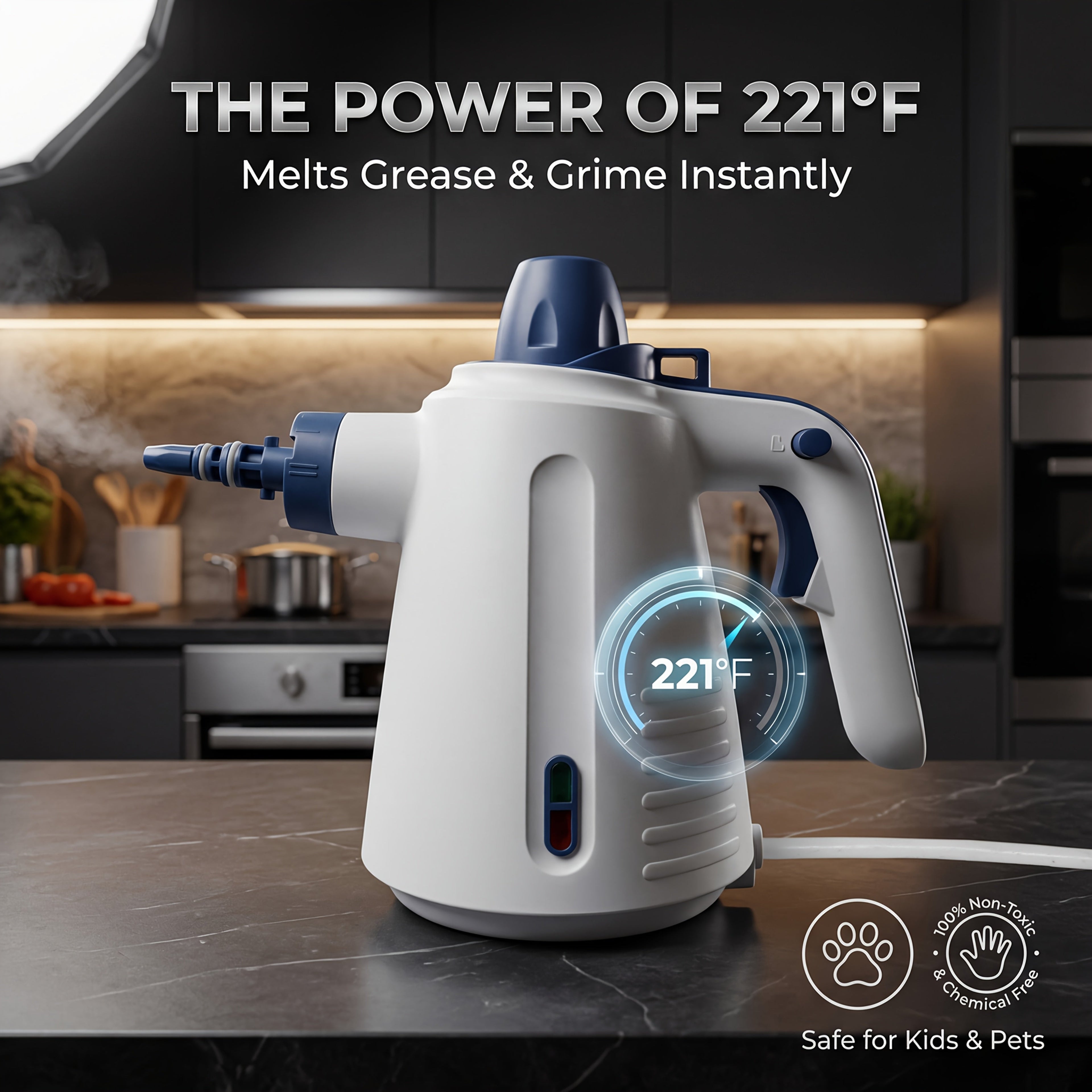 Steam Cleaner with 11 Accessories Multi-Surface Portable Home Steam Cleaning Machine for Floor Tile Grout Kitchen Bathroom Sofa