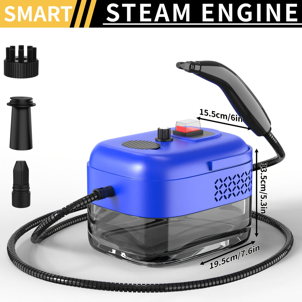 Steam Mop Cleaner Handheld LCD Display Gear Switch 40.58oz Tank One-Key Start for Carpet Kitchen Sofa Upholstery Multi-Model