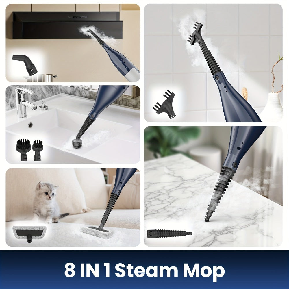 Steam Mop 10-in-1 Spinning Rotating Mop Pads with Steam Blaster Technology - 3 Steam Modes, LED Headlights, Lightweight Spin Mop for Hard Floor, Laminate & Marble, Washable Pads, VM6 Pro Series