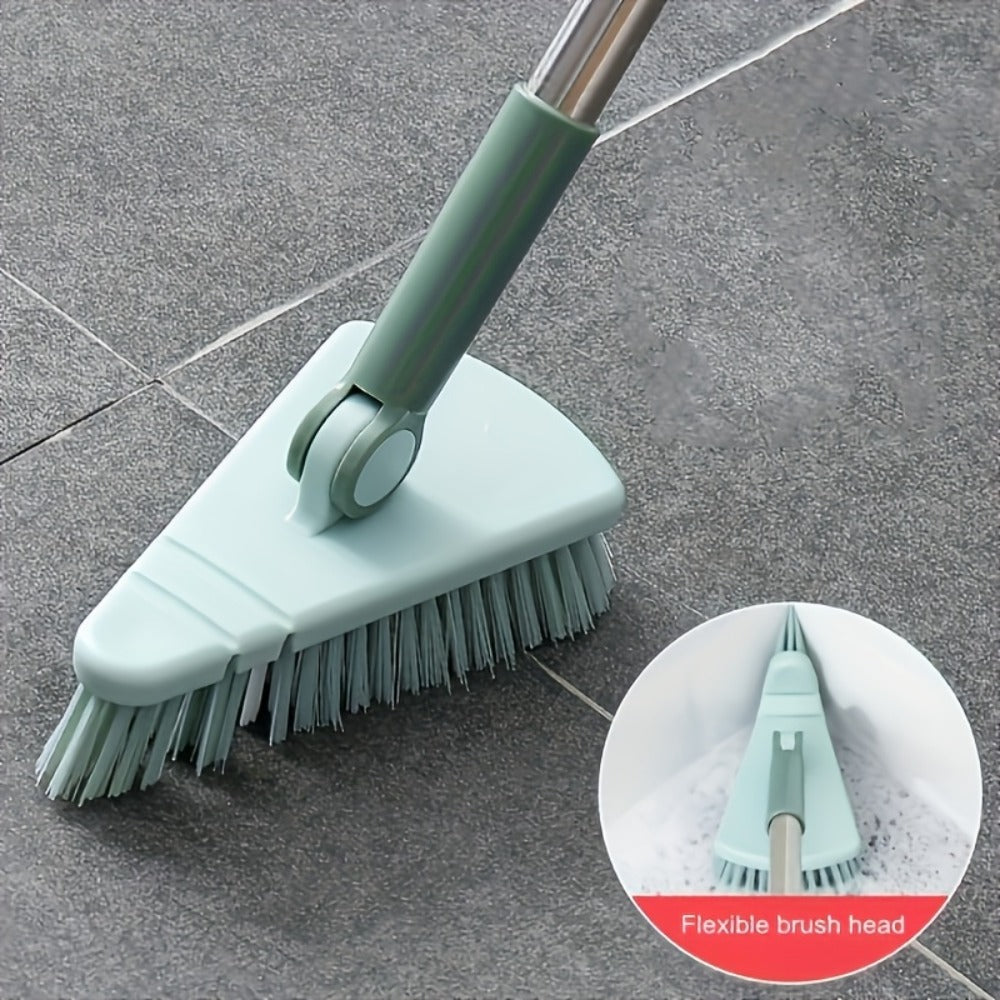 Long Handle Scrub Brush 37.4 Inch, Detachable Floor Scrubber with Hard Bristles for Cleaning Shower, Bathtub, Tile, Bathroom, Kitchen, Balcony & Walls ¨C Stiff Bristle Deck Brush for All Seasons