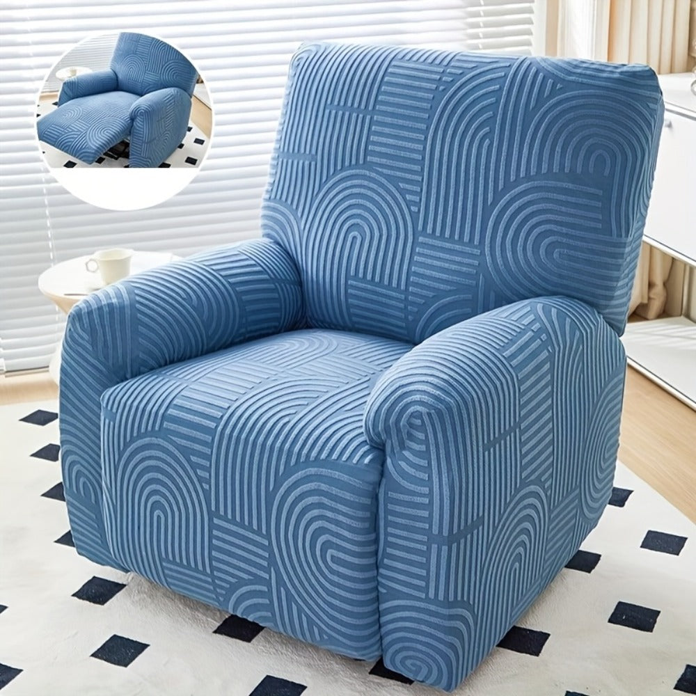 Recliner Chair Cover Elastic Jacquard Single Seat Armchair Slipcover Stretch Furniture Protector for Living Room Bedroom Office Relaxing Reclining Chair Sofa Cover Multiple Colors