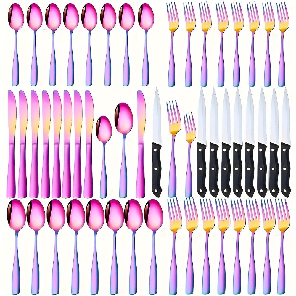 Stainless Steel Flatware Set, Mirror-Polished Cutlery Set for Home & Hotel, Gift Box Included, Dishwasher Safe Silverware for Parties, Weddings & Banquets