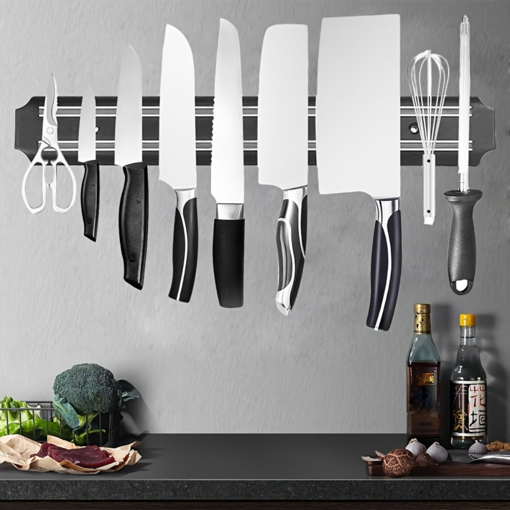 Magnetic Knife Holder Wall Mount 20 Inch - Strong Magnetic Knife Bar Strip for Kitchen, Space-Saving Knife Rack for Knives, Scissors, Tools, Easy Install Kitchen Organizer