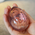 Dragon Egg Statue Crystal Transparent Resin Dinosaur Egg Figurine Handcrafted Collectible for Fantasy Lovers Home Decor Shelf Display Birthday Gift