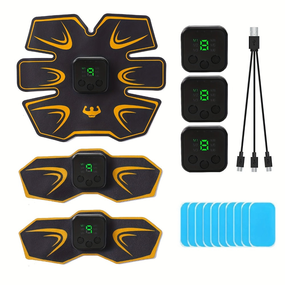 EMS Muscle Stimulator Trainer Patches ¨C 8 Modes 19 Intensities Fitness Exerciser for Arms, Legs & Body Toning, Electric Muscle Training Pad for Home Gym Workout