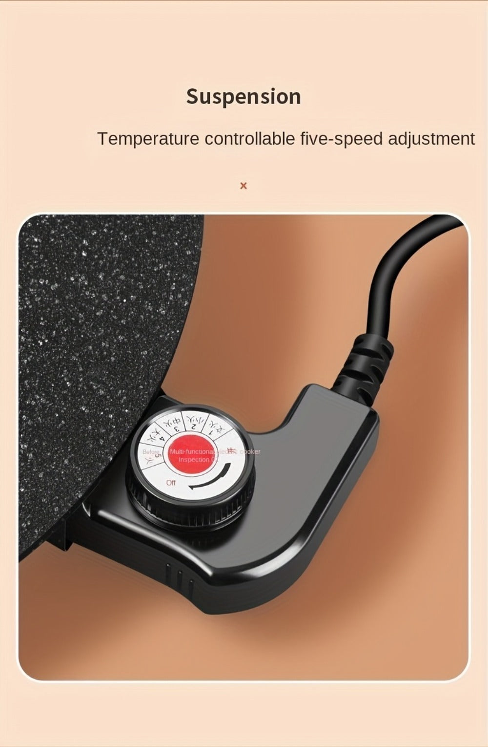 Korean BBQ Grill Pan ¨C Round Non-Stick Multi-Functional Electric Grill Pan with Red Handle & Adjustable Settings, Home & Outdoor BBQ Pot for Family Gatherings, Available in 14.17¡± & 15.75¡±