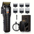 Hair Clippers & Beard Trimmer Set for Men - SUPRENT Professional Cordless Grooming Kit with T-Blade Trimmer, 6000RPM Quiet Motor, LED Display, 6 Guide Combs, Type-C Charging, Home & Barber Use