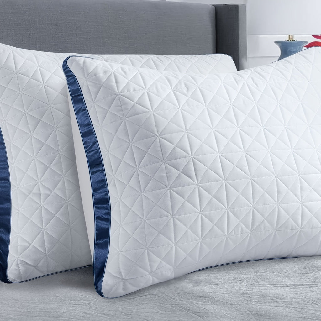Hotel Luxury Bed Pillows for Sleeping ¨C Down Alternative Gusseted Pillow Set, Supportive & Breathable for Side Back Stomach Sleepers, Standard Queen King Size, Pack of 2 or 4