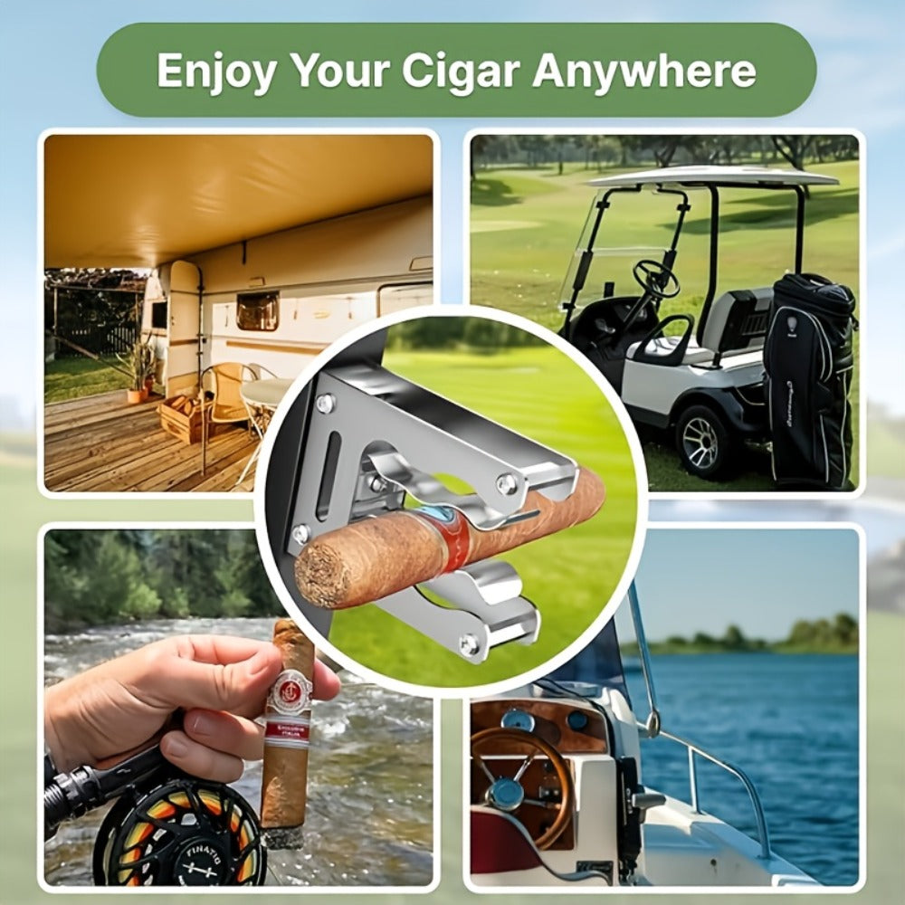Magnetic Cigar Holder Heavy Duty Secure Grip - Fits Golf Carts, Beach Chairs, Fishing Rods & Boats | On-the-Go Smoking Accessory | 7 Colors | Cigar Enthusiast Gift