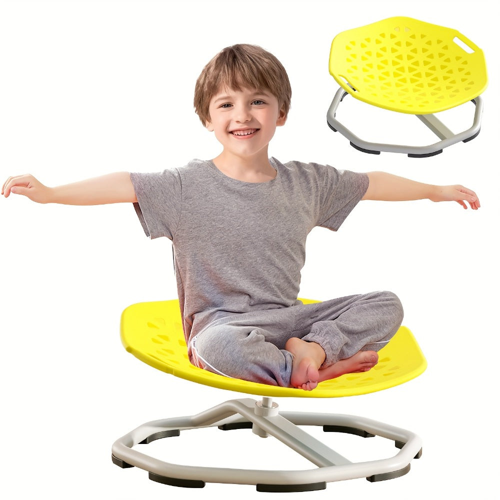 Sensory Spinning Chair for Kids with Autism & ADHD, Ages 3-18, 220LBS Capacity Swivel Sit and Spin Chair to Improve Focus & Body Balance, Calming Sensory Toy for Teens, Indoor Outdoor No Assembly