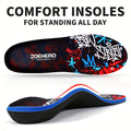 Arch Support Insoles for Men & Women - Heavy Duty Flat Feet Shoe Inserts, Shock Absorbing Comfort Insoles for Standing All Day, Work, Sports, Walking & Hiking