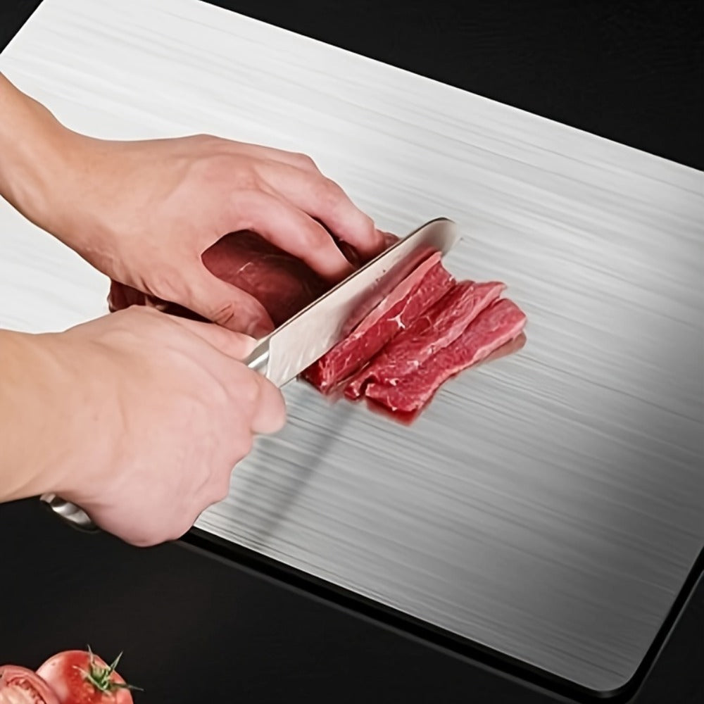 Stainless Steel Cutting Board Set of 3 ¨C Durable BPA-Free Kitchen Cutting Boards, Rust-Resistant & Easy to Clean, Space-Saving Nested Design for Meat, Vegetables & Food Prep