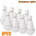Rechargeable Emergency LED Bulb IP54 Waterproof 2000mAh 60W Equivalent 6000K with Hook ¨C E27 E26 Universal Base Wireless Portable Auto-On for Home Office Camping Outdoor Power Outage, 4 8 10 12 Pack