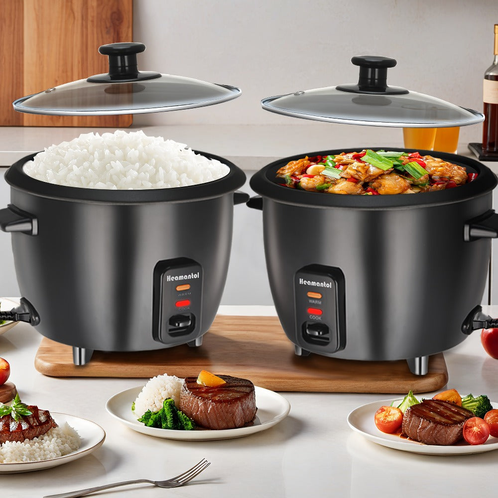 Rice Cooker & Yogurt Maker 3-Cup Nonstick ¨C 1.5Qt Multicooker with Auto Keep Warm, One-Touch Operation, Stainless Steel Inner Liner & Steamer for Grain, Oatmeal & More