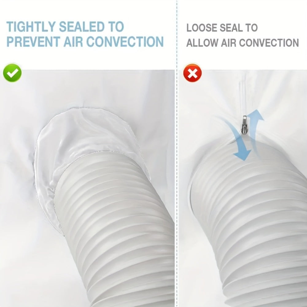 Portable AC Window Sealing Strip Universal | Adjustable Air Conditioner Exhaust Hose Seal Kit with Zipper & Adhesive | 4M 5M 220¡± 236¡± Sizes for All Portable Air Conditioners