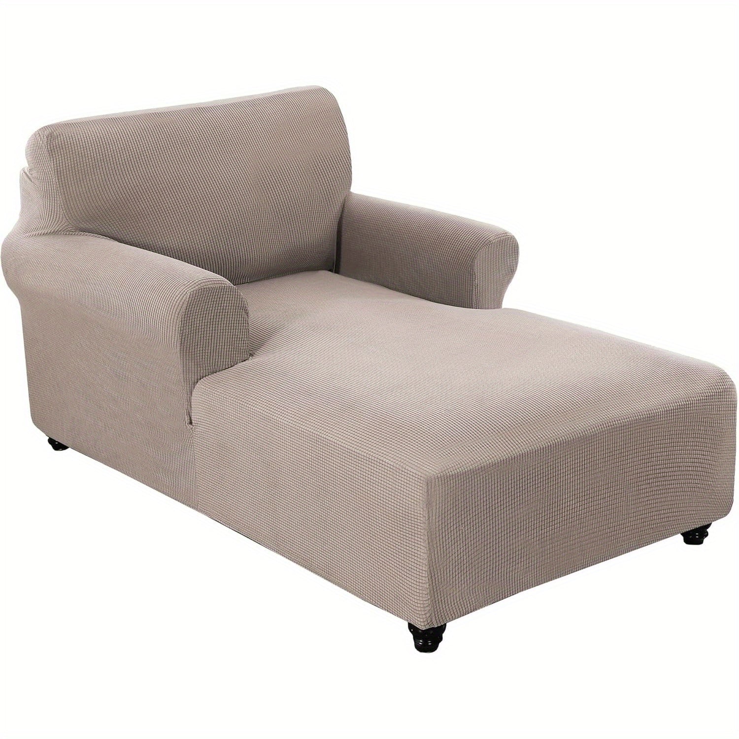 Chaise Lounge Cover Stretch Slipcover Jacquard Fabric Chair Sofa Protector for Living Room Bedroom Machine Washable Multi-Color
