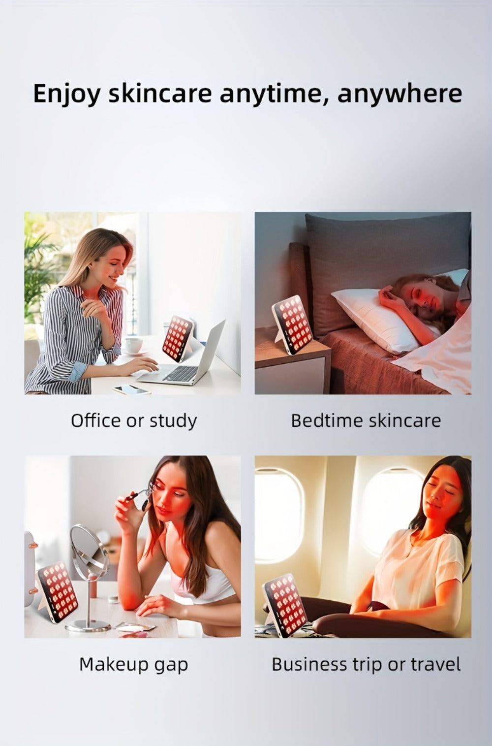 LED Light Therapy Device for Face & Body with Stand - Home Spa