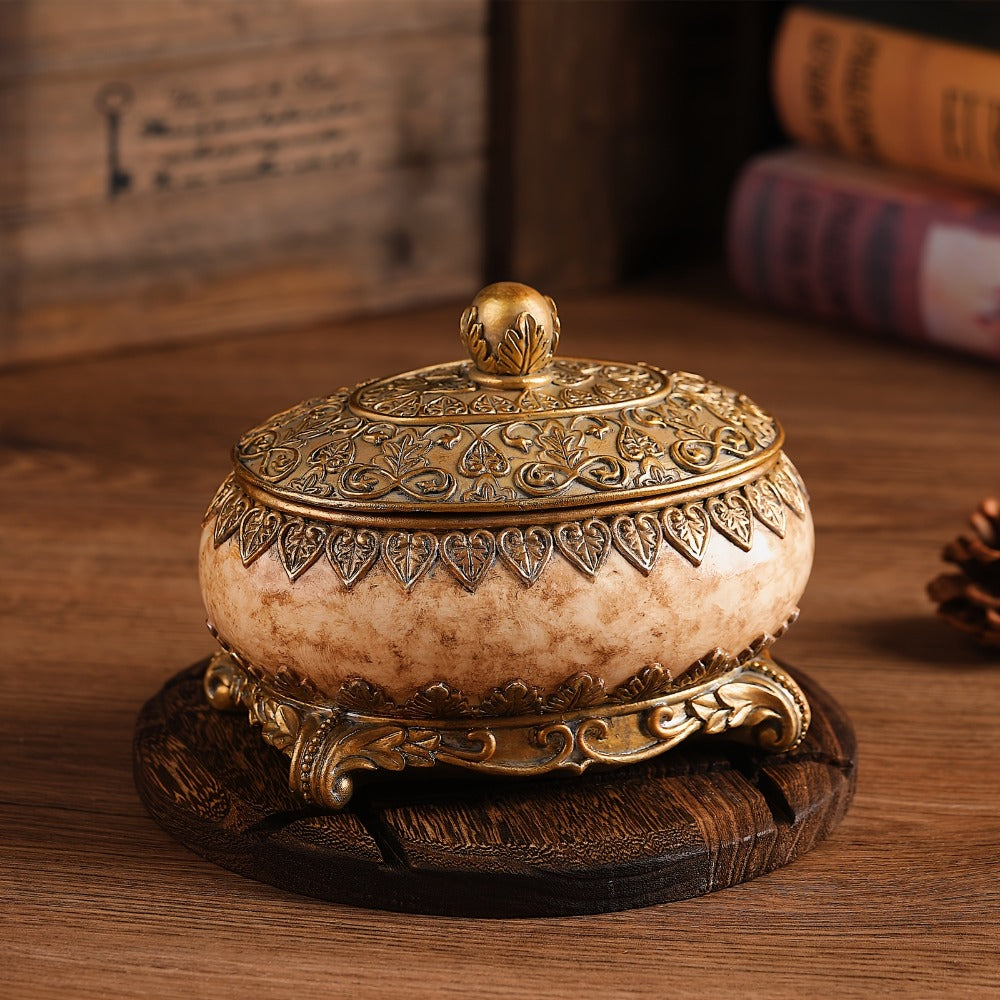 Jewelry Organizer Box with Lid - Necklace Earring Bracelet Ring Storage Case, Elegant Home Decor Gift