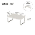 Desktop Storage Organizer Multi-Tier Expandable with Transparent Lid PP Stainless Steel Space-Saving Countertop Box for Kitchen Bathroom Cosmetics