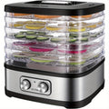 Food Dehydrator Machine 5-Tray with Adjustable Temperature Control and 72-Hour Timer - Electric Food Dryer for Jerky Fruit Herbs Dog Treats Snacks, 240W LED Display Dehydrator with Recipe Book Included