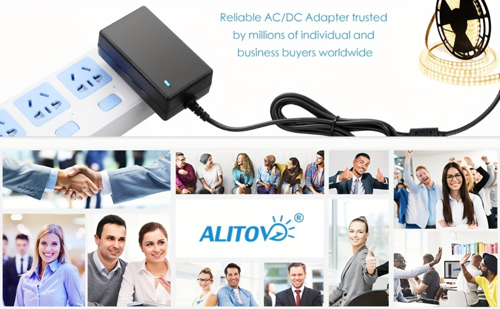 12V 3A DC Power Adapter 36W with 10 Interchangeable Tips - Universal AC 100-240V Input, Short Circuit & Overvoltage Protection, Stable Output for CCTV Camera, LED Strip, Router, TV Box & More