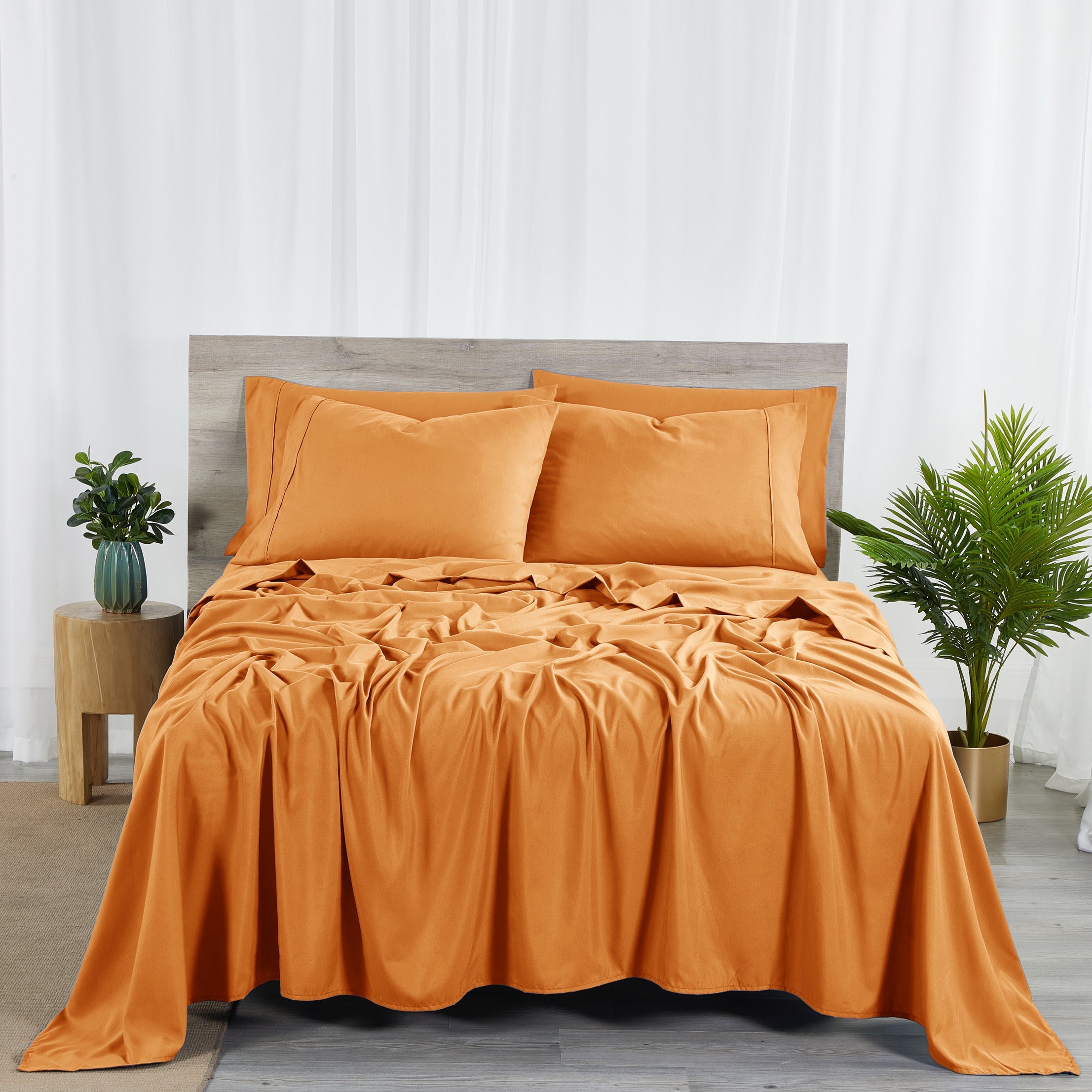 Bamboo Blend 6-Piece Sheet Set ¨C 2000 Thread Count SnugGrip Fitted Sheet 16¡± Deep Pocket Soft Wrinkle Resistant Twin Full Queen King Cal King