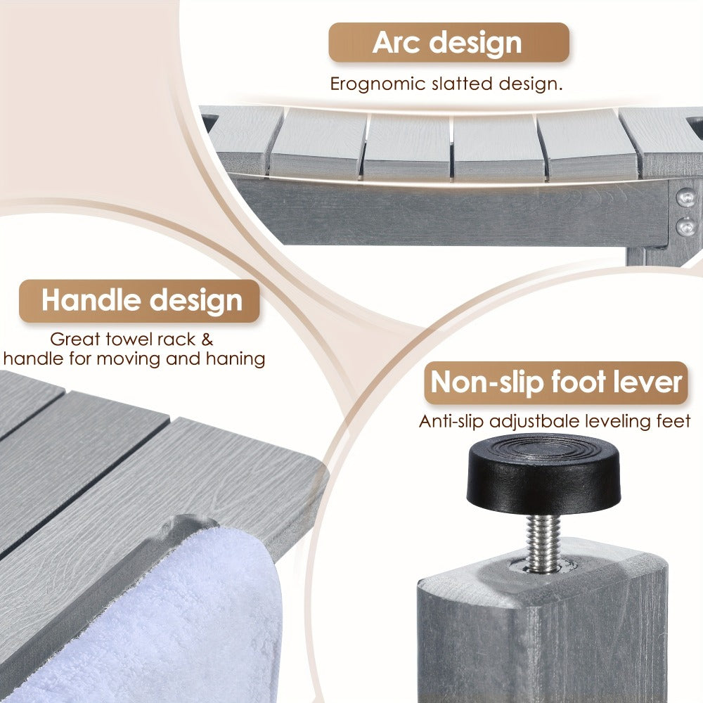 Shower Stool Bathroom Bench Non-Slip Waterproof Bath Seat for Elderly Seniors Disabled Adults Inside Shower Tub Lightweight Sturdy Bathroom Chair