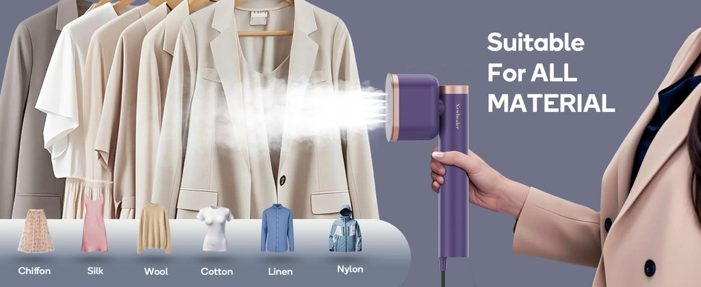 Handheld Garment Steamer 1200W 15-Second Heat Up Auto Shut-Off Powerful Steam Lightweight Portable Steam Iron for Suits Formalwear Travel Home Gift Purple White Green