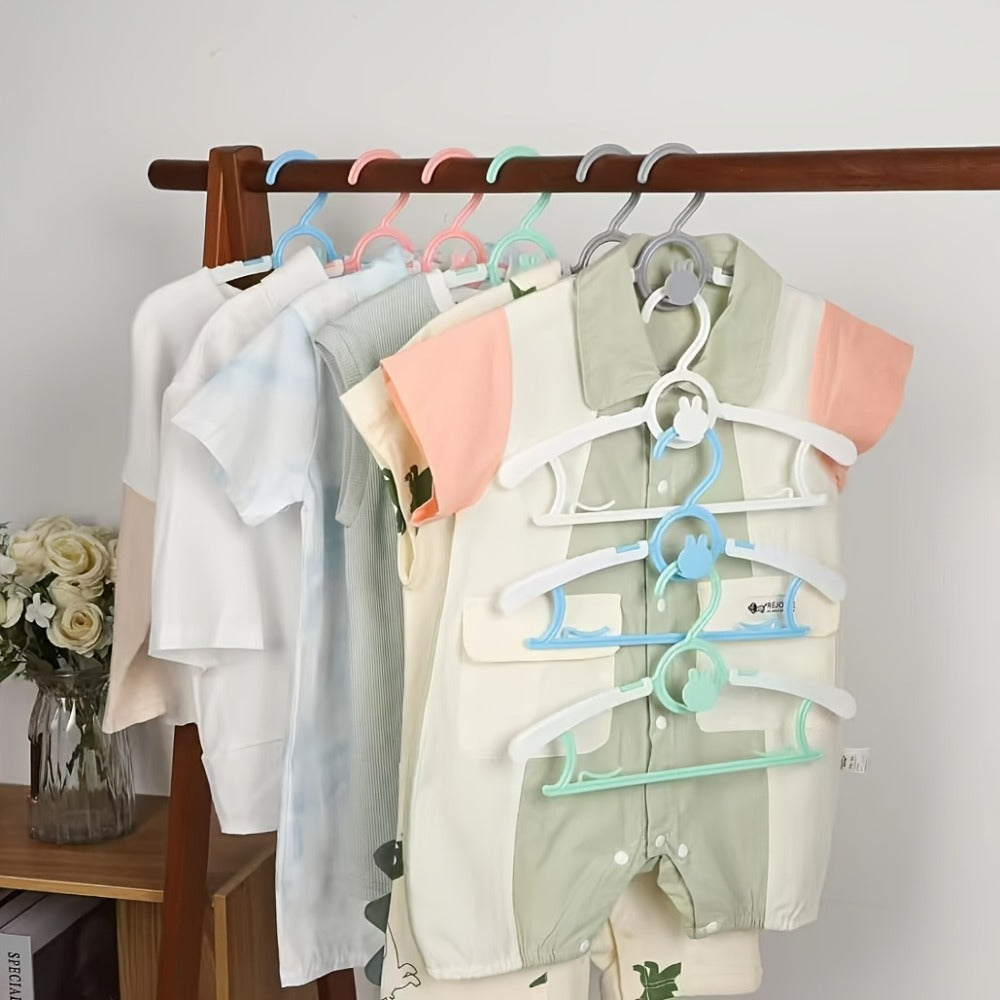 Baby Clothes Hangers Non-Slip Adjustable 11-14 Inch Kids Hangers Space Saving Stackable Toddler Infant Closet Hangers for Nursery Bedroom Wardrobe Organization