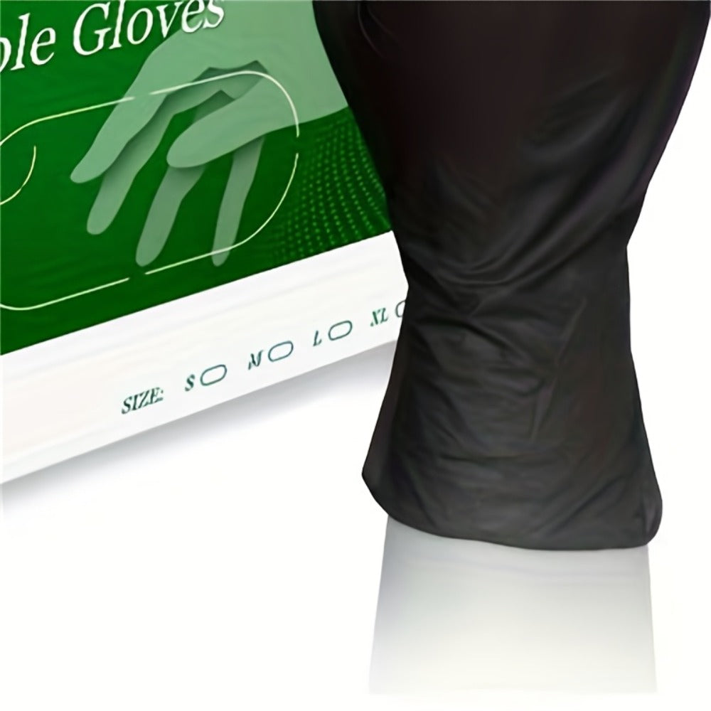 Disposable Nitrile Gloves Black ¨C Powder Free, Latex Free Protective Gloves for Household Cleaning, Pet Bathing, Tattoo, Hair Coloring & Professional Use (S/M/L/XL)