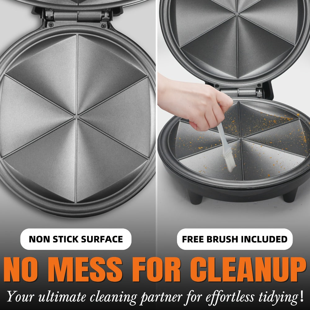 Electric Quesadilla Maker 9.5 Inch ¨C Grilled Cheese Machine, Extra Stuffing Capacity, Easy 6-Wedge Slice, Non-Slip Feet | Also Available as 12 Inch Pizza Maker