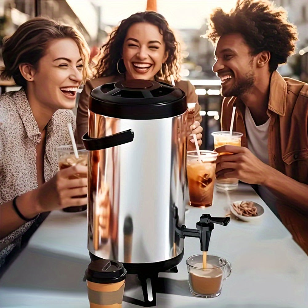 Insulated Beverage Dispenser Large Capacity - Hot & Cold Drink Server for Coffee Tea Juice, Ideal for Home Kitchen Party Catering Travel - 1.59 Gal & 2.11 Gal