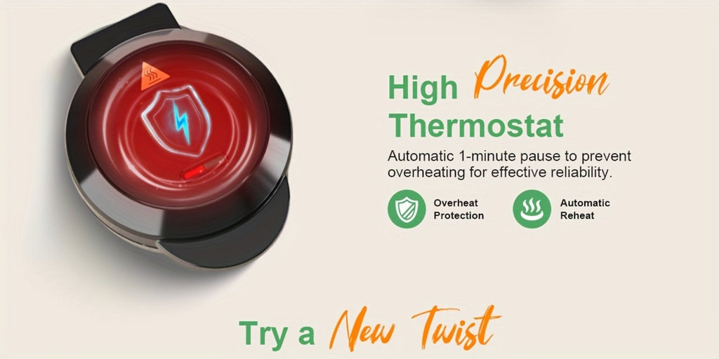 Bubble Waffle Maker 7 Inch 1000W Electric Hong Kong Egg Waffle Maker Nonstick Coating Ready in 5 Minutes for Breakfast Ice Cream Desserts Party Snacks Gift