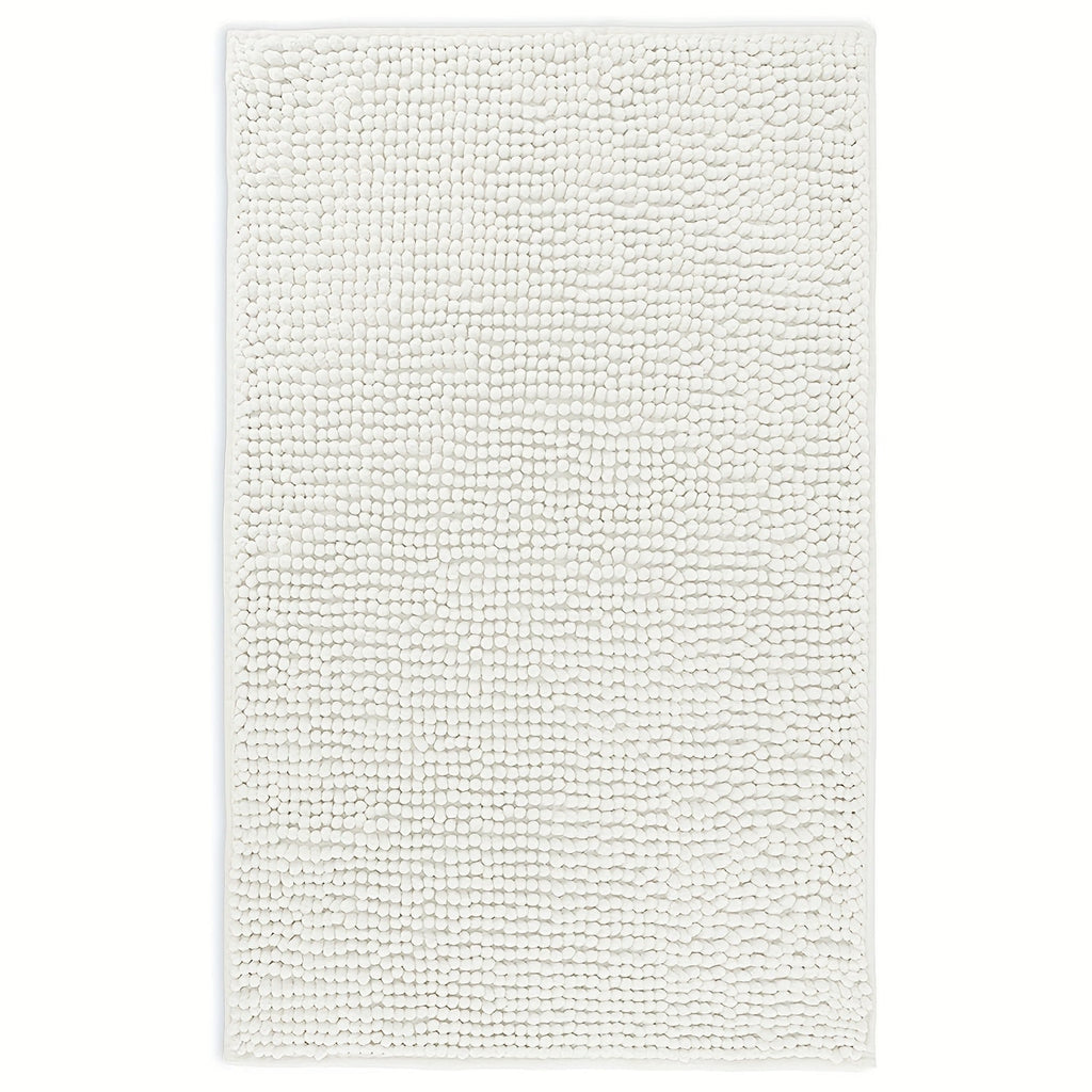 Chenille Bath Rug Extra Thick Soft Absorbent Non-Slip Bathroom Mat Machine Washable, Multiple Sizes & Colors