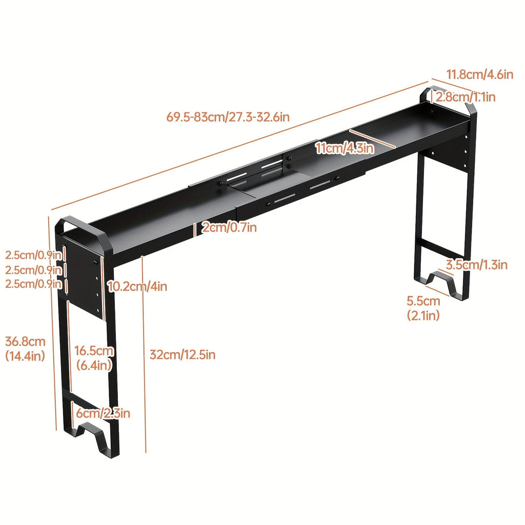 Stove Shelf Spice Rack Organizer ¨C Expandable Adjustable Height Kitchen Storage Rack for Back of Stove, Over Sink, Counter Top Organization
